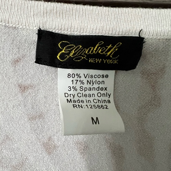 Geometric Animal Print Sweater by ELIZABETH NEW YORK SZ M - Picture 2 of 10